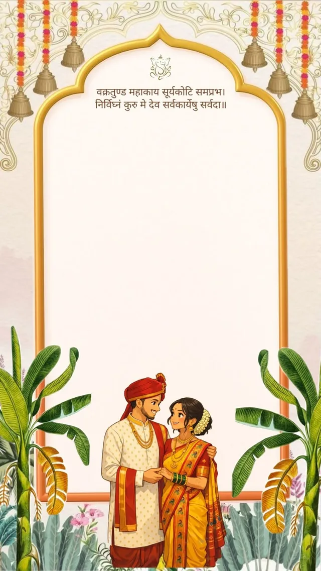 Ganesh Shloka Frame free wedding invitation